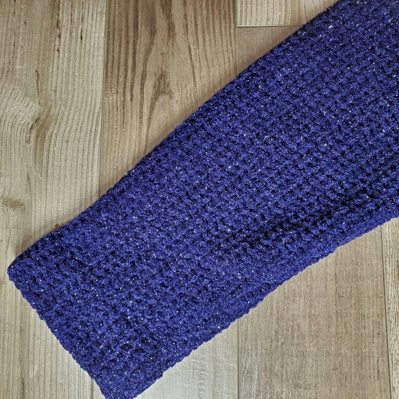 Women's Navy Blue Open Front Knit Long Sleeve Cardigan Size Large/XL EUC - Picture 4 of 14